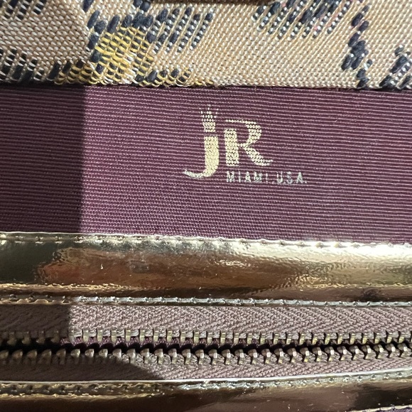 Vintage Floral Tapestry Framed Rose Victorian Handbag Purse JR Miami Art Deco - Picture 11 of 12